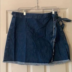 Madewell Jean Wrap Skirt